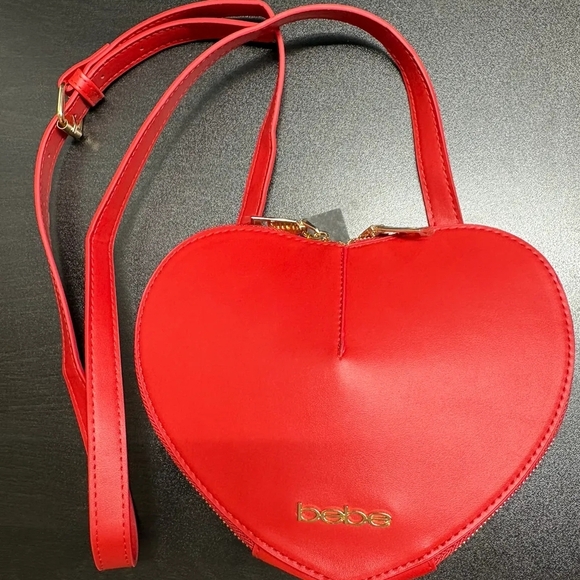 Bebe Red Mini Bag with Heart Design - Picture 7 of 7